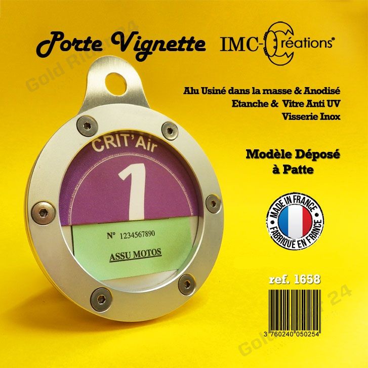 Porte assurance Fourche alu IMC-Création moto 