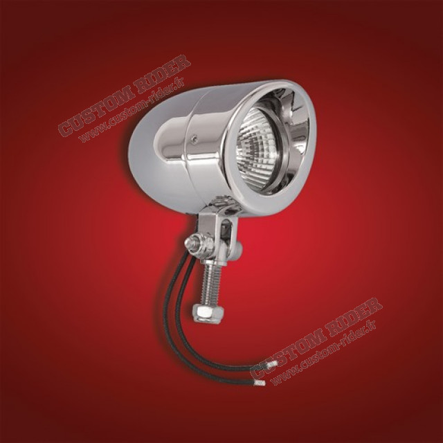 Mini feu halogène chromé 12V 50W