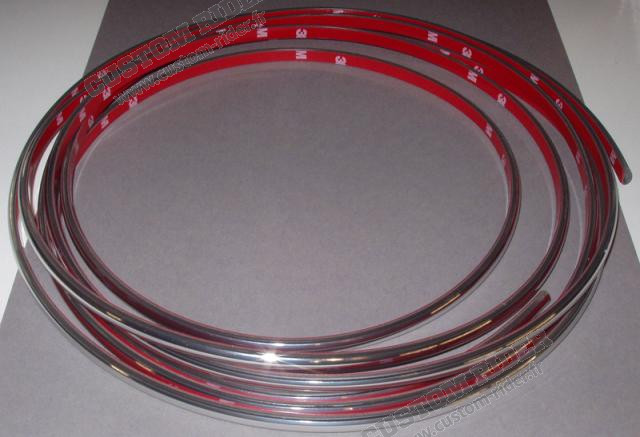 Jonc chromé plat 6.5 mm